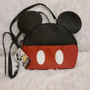 Bioworld Disney Mickey Mouse Ears Adjustable Detachable Wristlet Crossbody